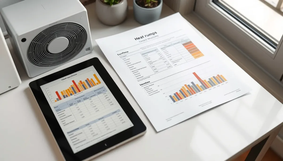 Fiche technique de la pompe à chaleur Hitachi Yutaki avec tableau de performances